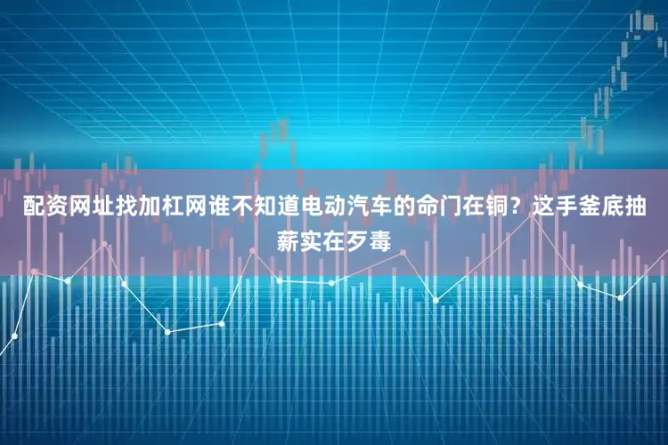 配资网址找加杠网谁不知道电动汽车的命门在铜？这手釜底抽薪实在歹毒