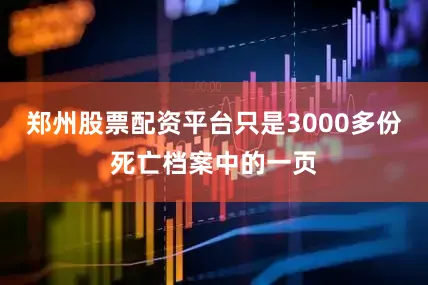 郑州股票配资平台只是3000多份死亡档案中的一页